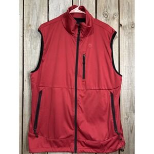 Free Soldier Soft Shell Red Men's XL  Full Zip Sleeveless Tactical  Outdoor‎